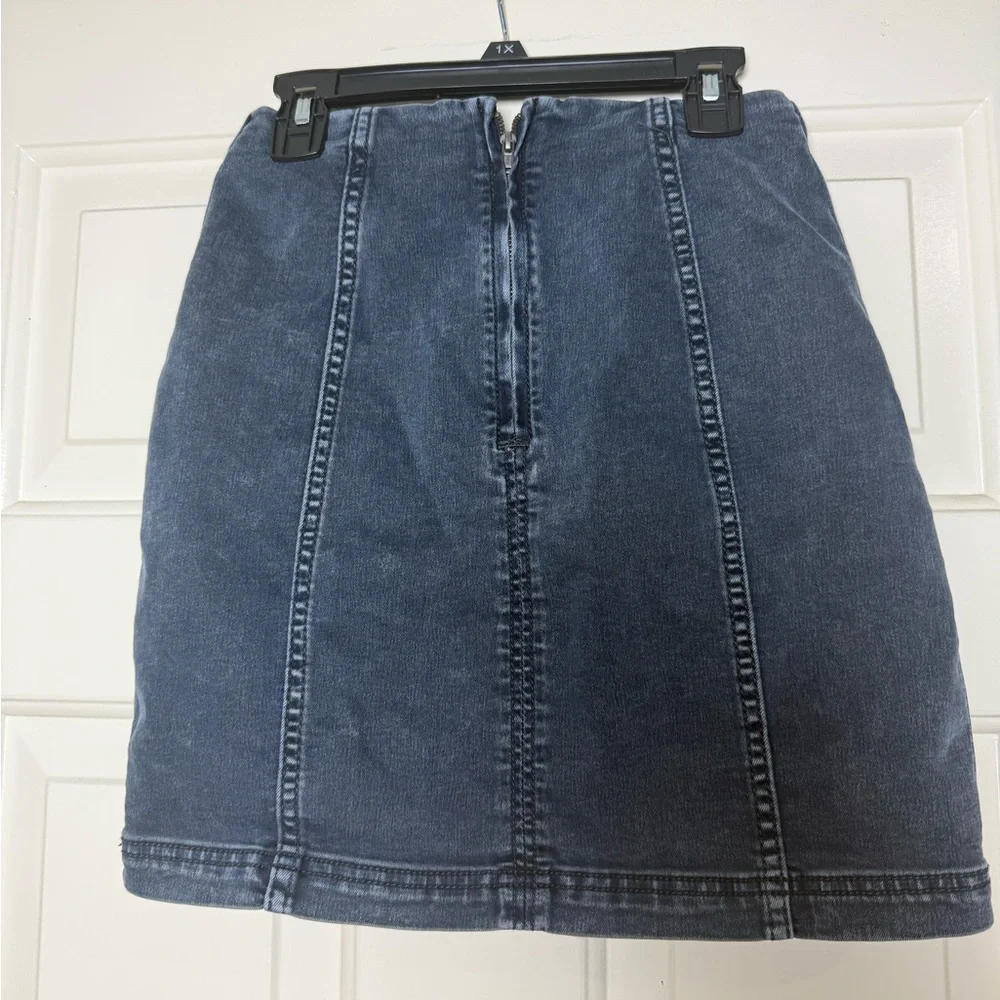 Free People Dark Wash Modern Femme Denim Mini Skirt‎